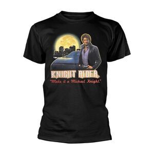 Knight Rider Unisex Adult Make It A Michael Knight Short-Sleeved T-Shirt / Black